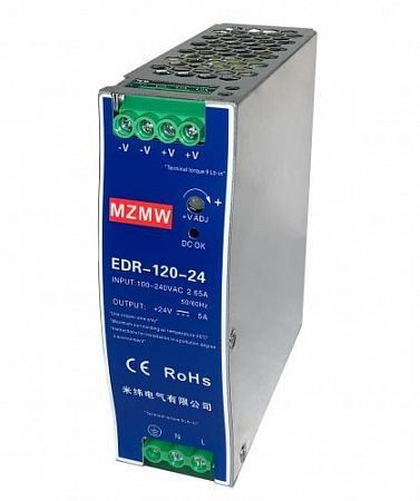 EDR-120-24 источник питания АC/DC, 230В/24В