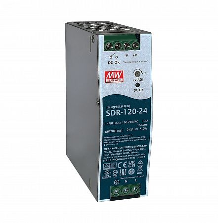 SDR-120-24  источник питания АC/DC, 230В/24В