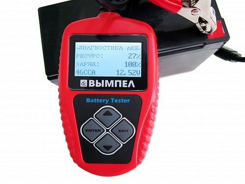 Купить Тестер аккумуляторных батарей Вымпел BA102 (12В, 2-30А/ч) в  Москве