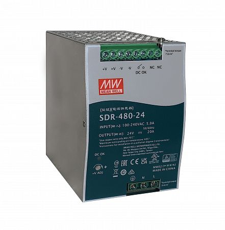 SDR-480-24  источник питания АC/DC, 230В/24В