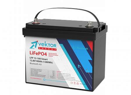 Купить Аккумуляторная батарея VEKTOR ENERGY LFP 12.8-100 Smart (Bluetooth) в  Москве